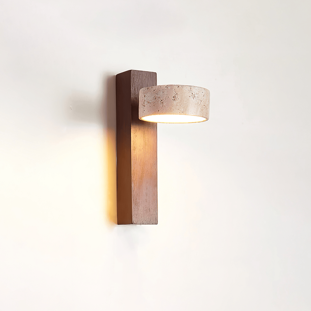 Ulvyna Applique Murale Cylindrique Empilée en Travertin - Neutralighting
