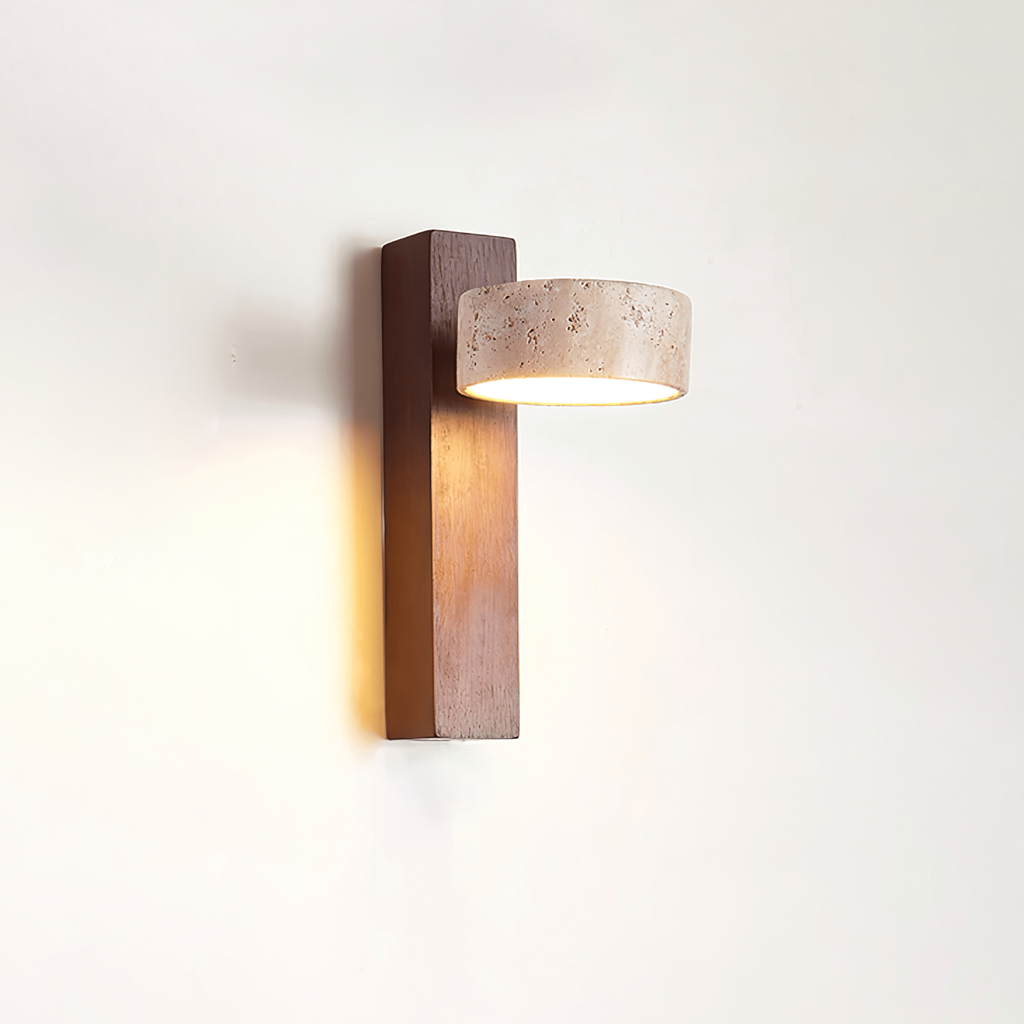 Ulvyna Applique Murale Cylindrique Empilée en Travertin - Neutralighting