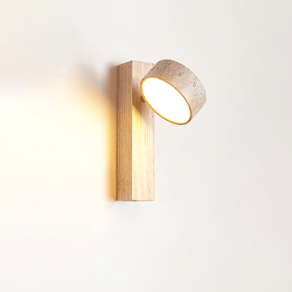 Ulvyna Applique Murale Cylindrique Empilée en Travertin - Neutralighting
