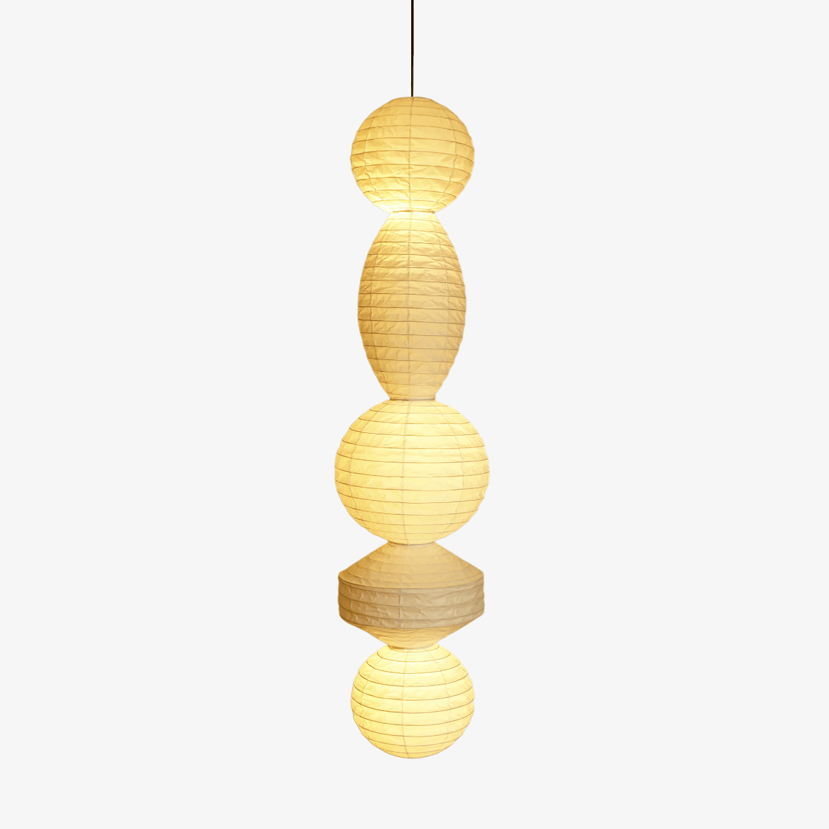 Elthayra Lampe Suspendue Lampe à Lanterne en Bambou Série Naturelle - Neutralighting