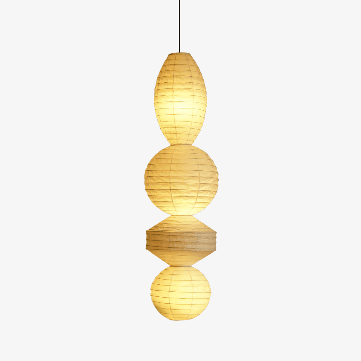 Elthayra Lampe Suspendue Lampe à Lanterne en Bambou Série Naturelle - Neutralighting