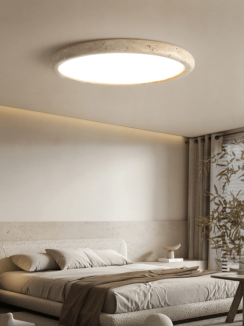Aurrina Plafonnier Cadre Anneau en Travertin - Neutralighting