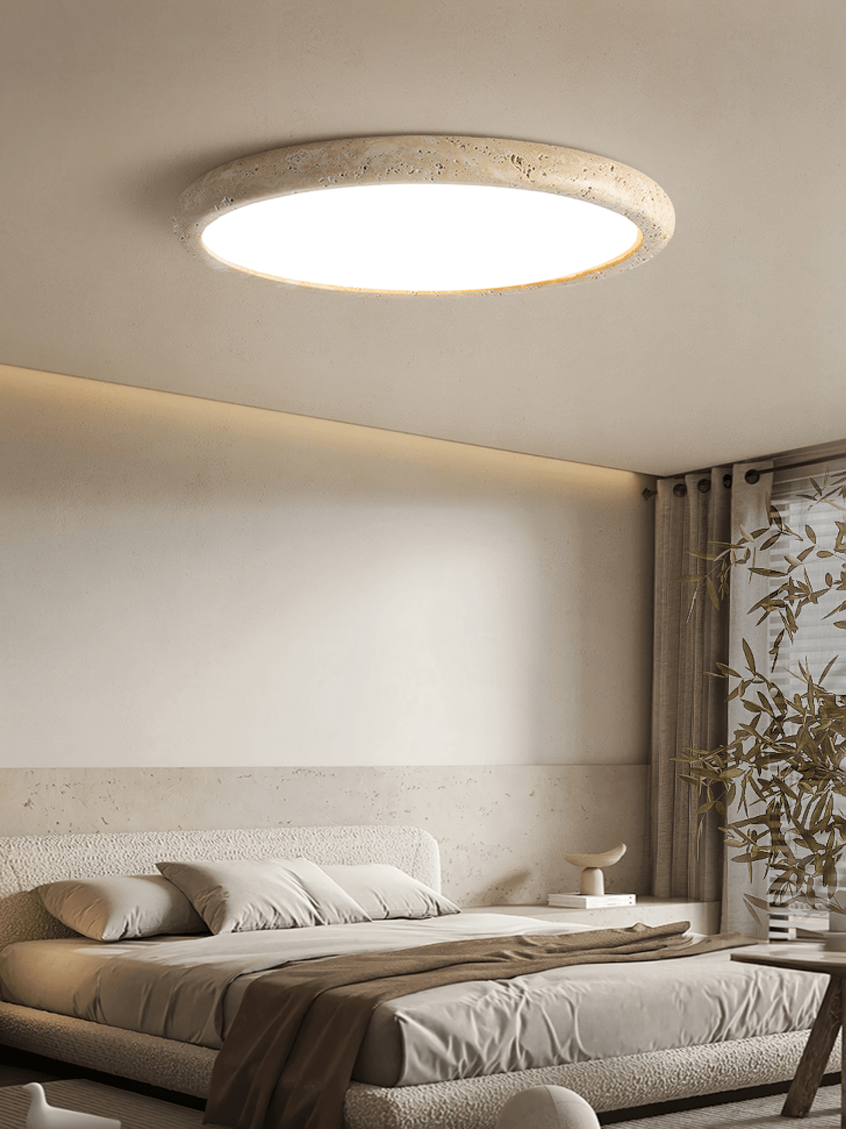 Aurrina Plafonnier Cadre Anneau en Travertin - Neutralighting