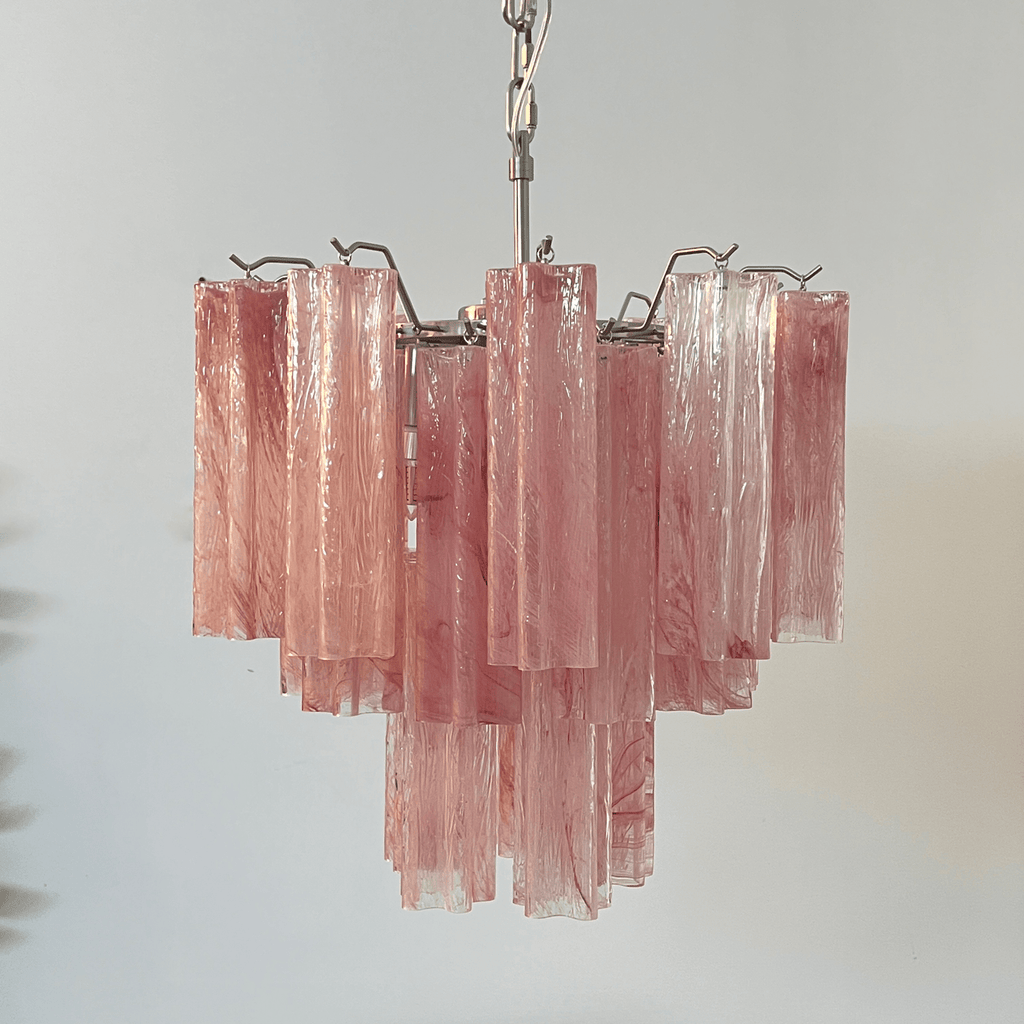 Aurora Lustre en Verre Rose Moderne - Neutralighting