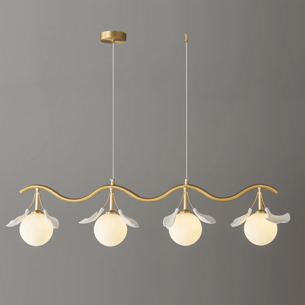 Olivia Chandelier en Céramique Florale et Laiton - Neutralighting