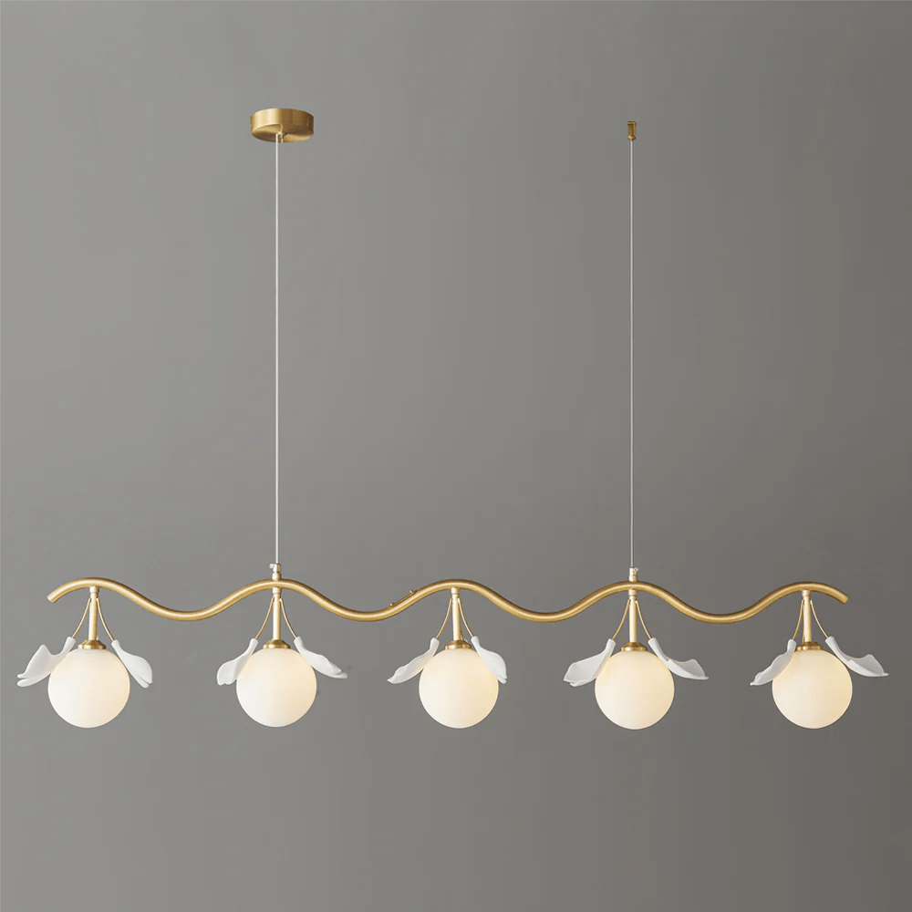 Olivia Chandelier en Céramique Florale et Laiton - Neutralighting