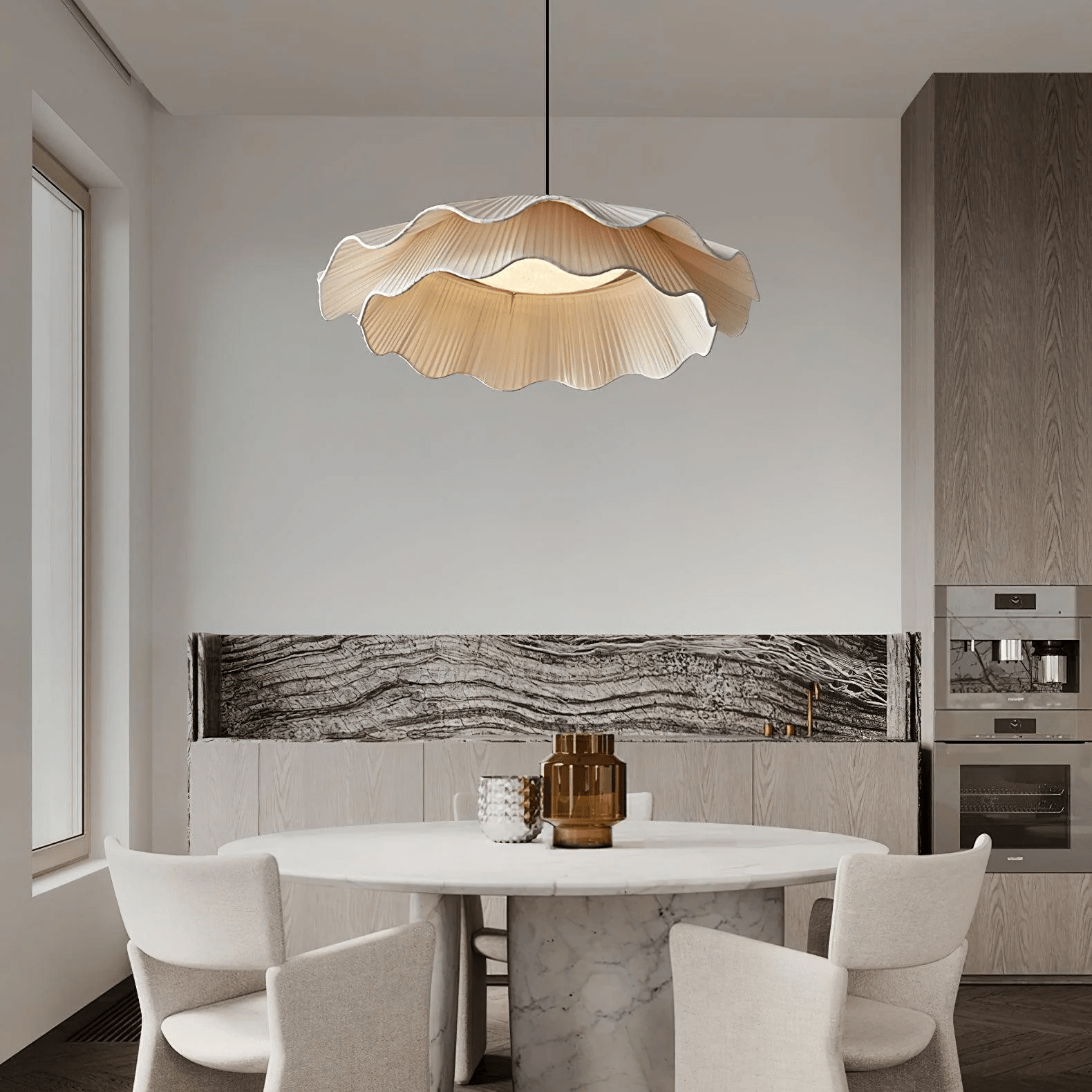 Ellorel Lampe Suspendue en Tissu Wave Brass - Neutralighting