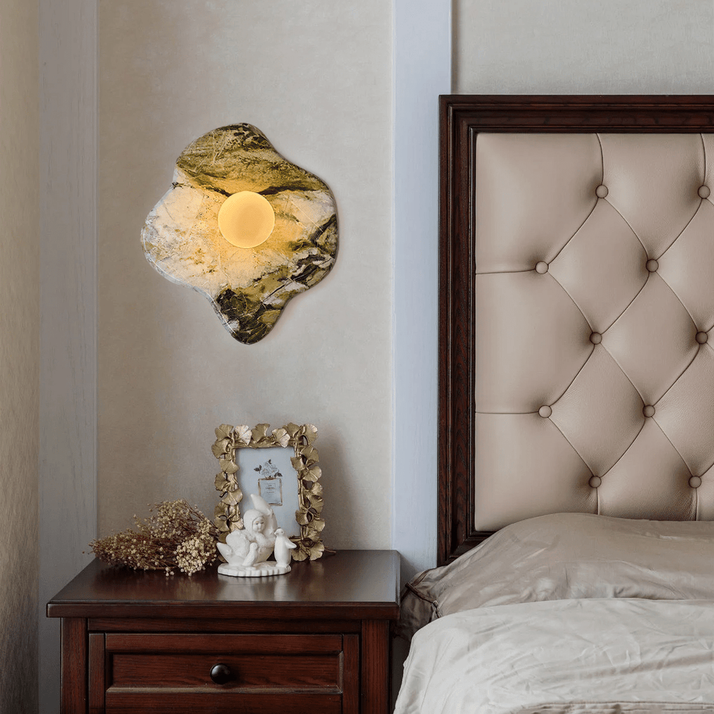 Lustra Applique Murale en Marbre Vert et Verre - Neutralighting