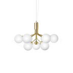 Lustra Suspension en Verre Globe Cluster Laiton - Neutralighting