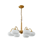 Lustra Suspension Persimmon Laiton et Verre Élégante - Neutralighting