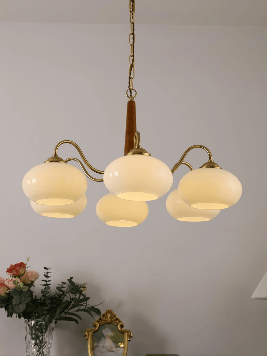 Lustra Suspension Persimmon Laiton et Verre Élégante - Neutralighting