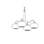 Lustra Suspension Persimmon Laiton et Verre Élégante - Neutralighting