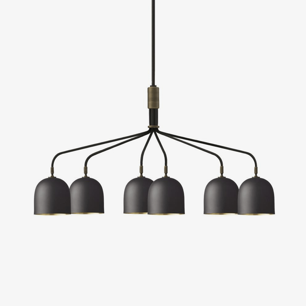 Lustra Chandelier Noir en Laiton Industriel - Neutralighting