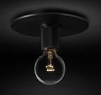 Solara Lumière de Plafond Conique en Verre et Laiton Industrielle - Neutralighting