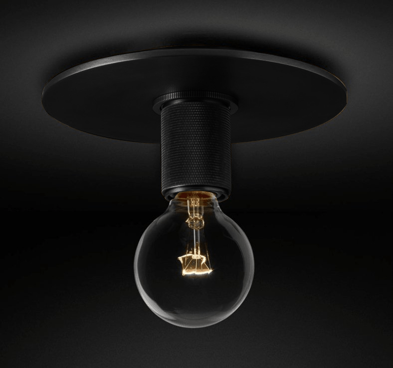 Solara Lumière de Plafond Conique en Verre et Laiton Industrielle - Neutralighting