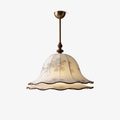 Ilsilis Suspension Élégante en Tissu Fleuri et Bois - Neutralighting
