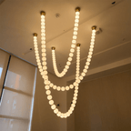 Vicariel Chandelier Perles Collier Boules en Verre - Neutralighting