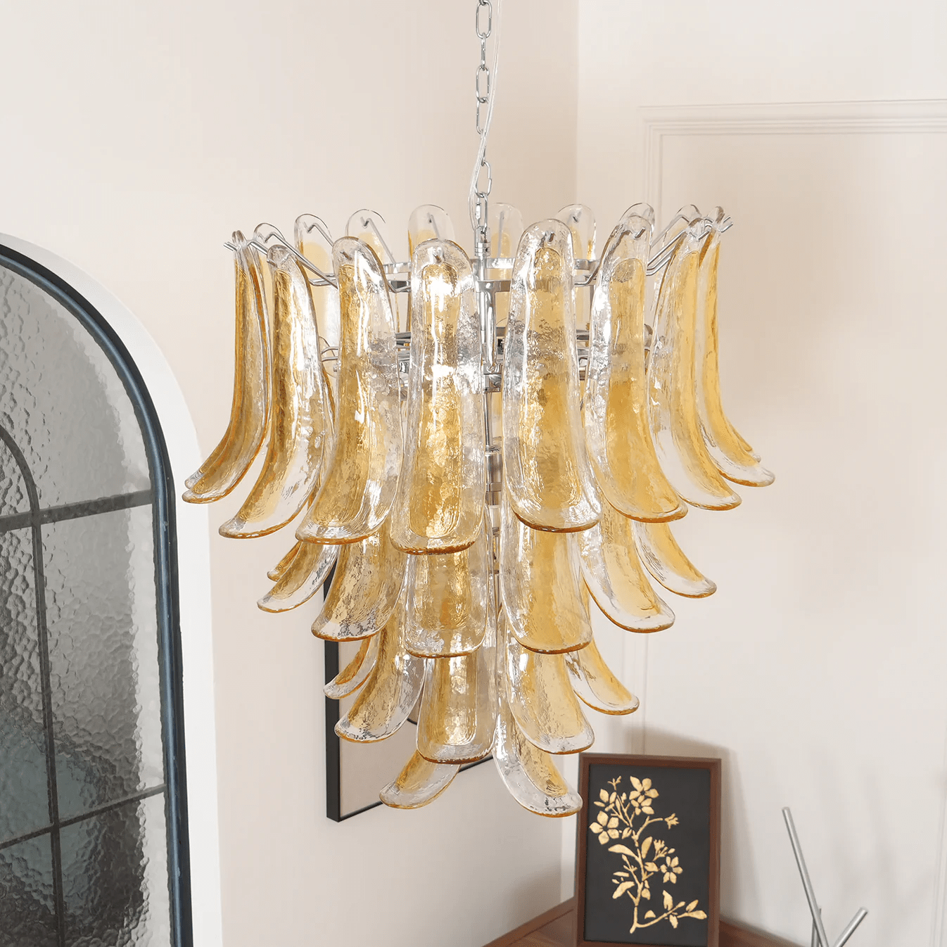 Aurora Chandelier en Verre Ambre - Neutralighting