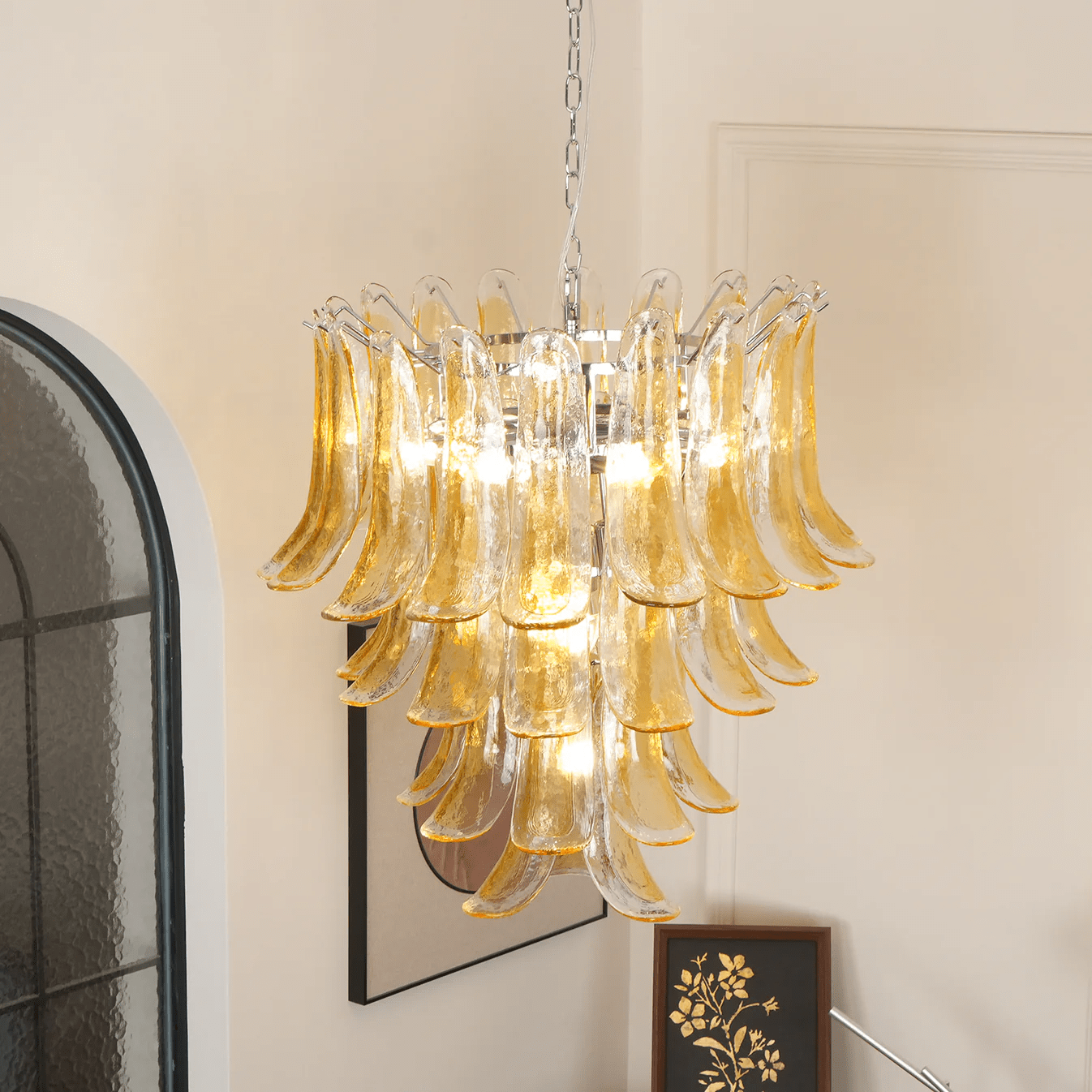 Aurora Chandelier en Verre Ambre - Neutralighting