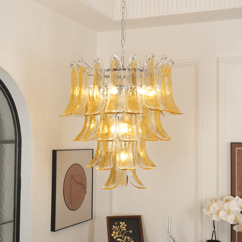 Aurora Chandelier en Verre Ambre - Neutralighting