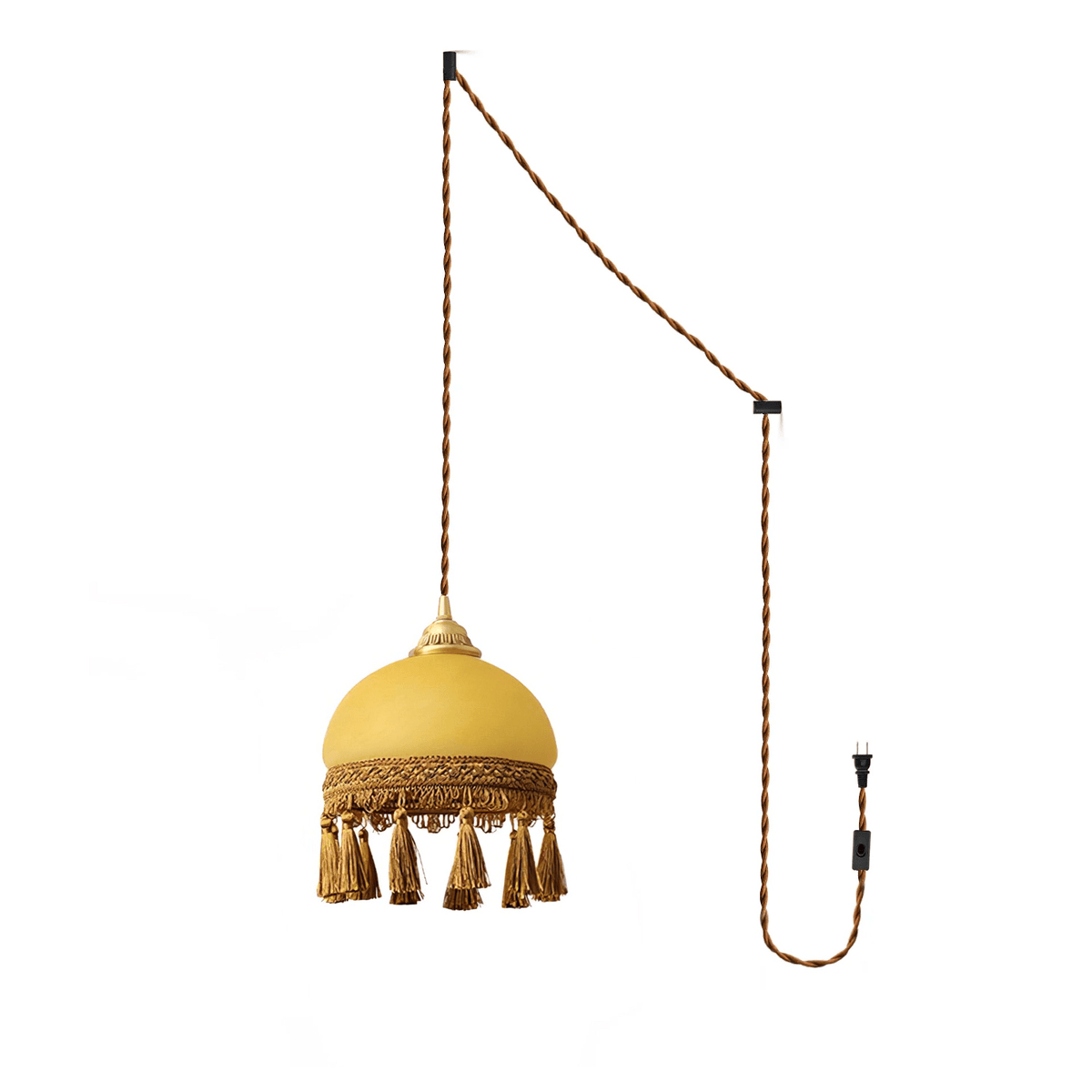 Sycaran Suspension en Tissu avec Franges et Guirlande - Neutralighting