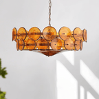 Aurora Chandelier Disque Verre Murano Vintage - Neutralighting