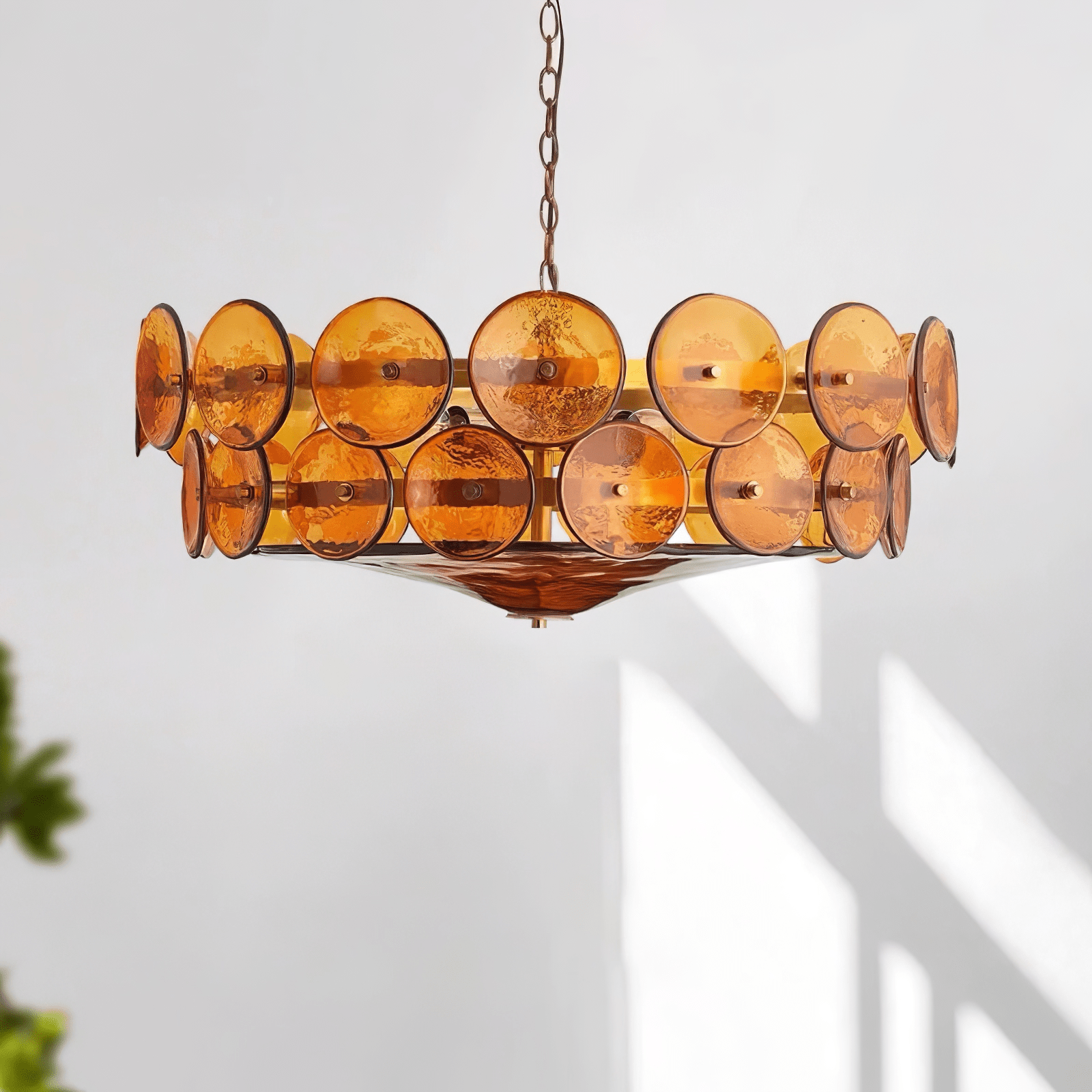 Aurora Chandelier Disque Verre Murano Vintage - Neutralighting