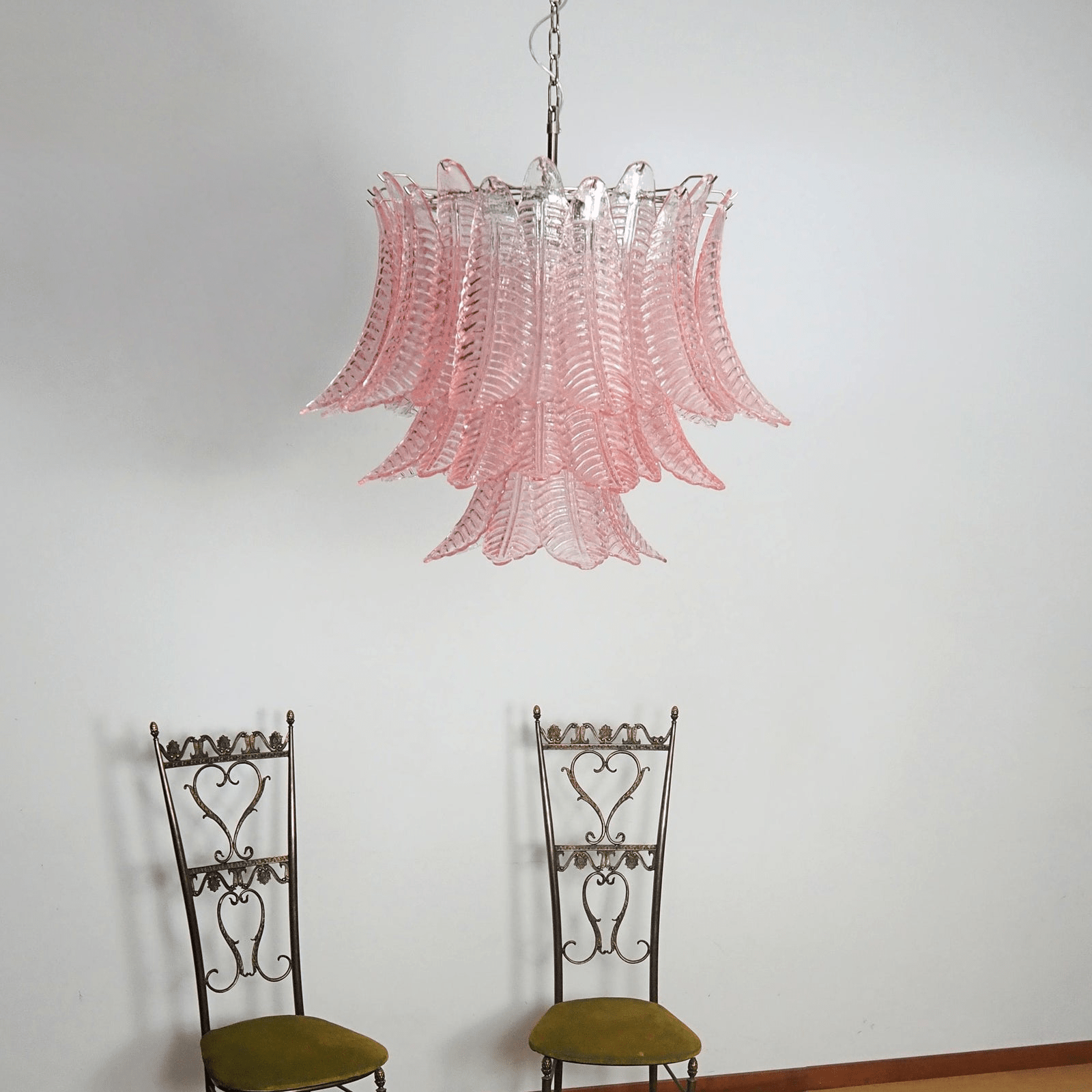 Aurora Lustre Rose Feuille Verre Superposé Gracieux Luxe - Neutralighting