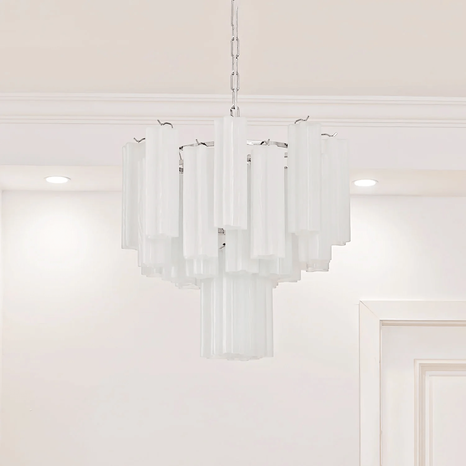 Aurora Lustre en Verre Givré Minimaliste - Neutralighting
