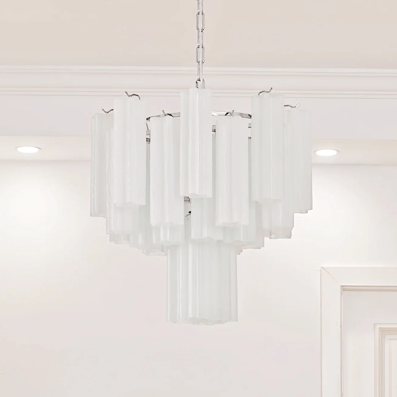 Aurora Lustre en Verre Givré Minimaliste - Neutralighting