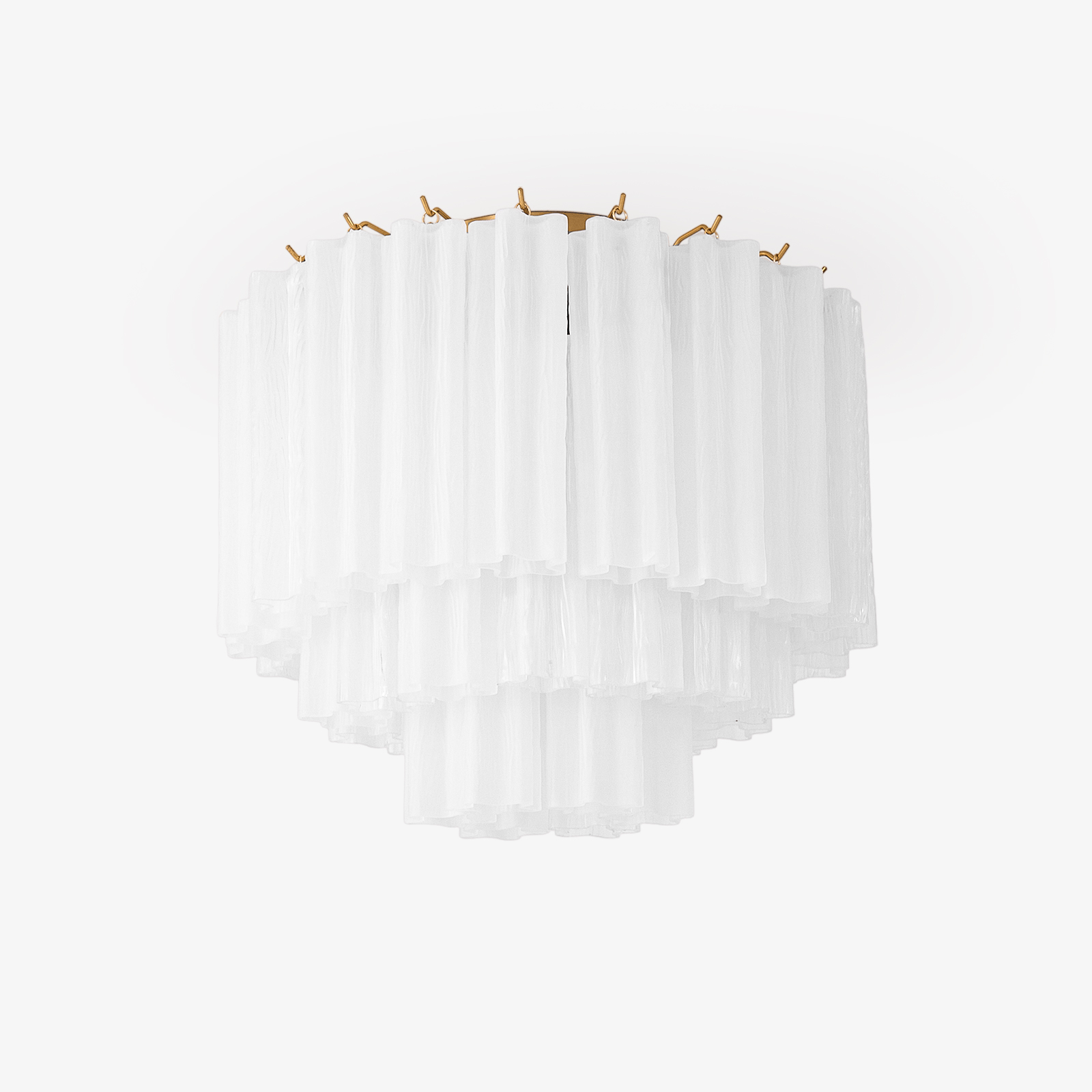Aurora Plafonnier Blanc Murano Verre Superposé Élégant Moderne - Neutralighting