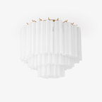 Aurora Plafonnier Blanc Murano Verre Superposé Élégant Moderne - Neutralighting