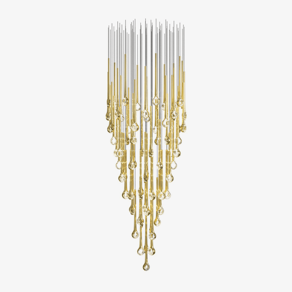 Cicarir Lustre en Verre Dégradé Doré - Neutralighting