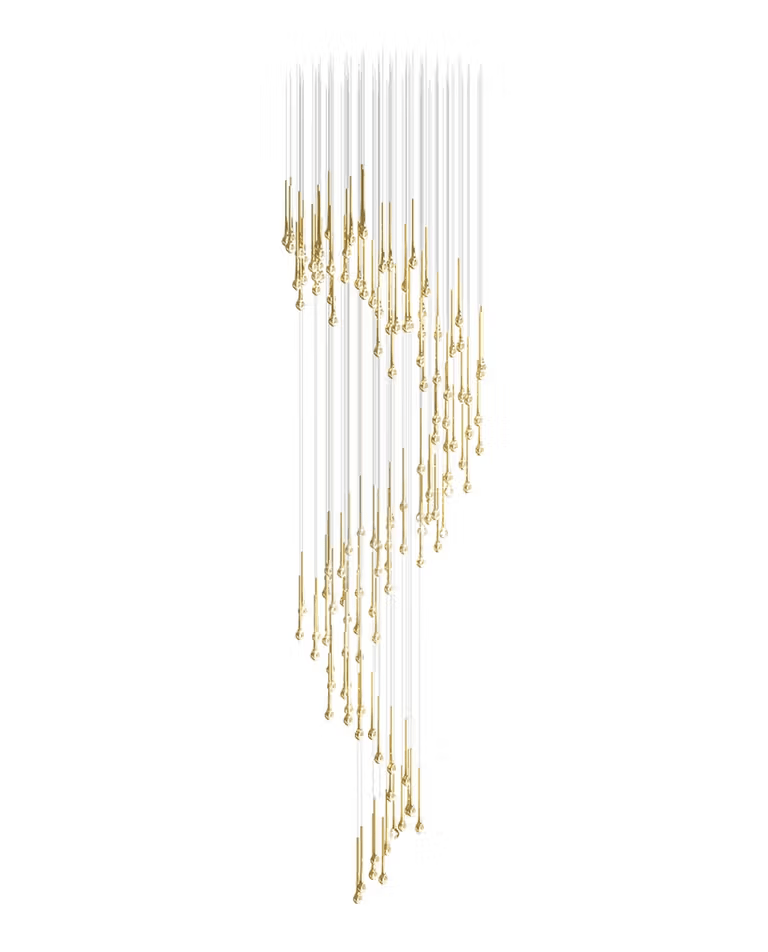 Cicarir Lustre en Verre Dégradé Doré - Neutralighting
