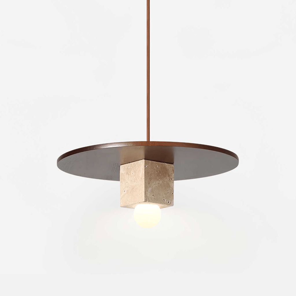 Ucariel Géométrique Travertin Pendentif Lumière - Neutralighting