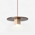 Ucariel Géométrique Travertin Pendentif Lumière - Neutralighting