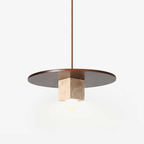 Ucariel Géométrique Travertin Pendentif Lumière - Neutralighting