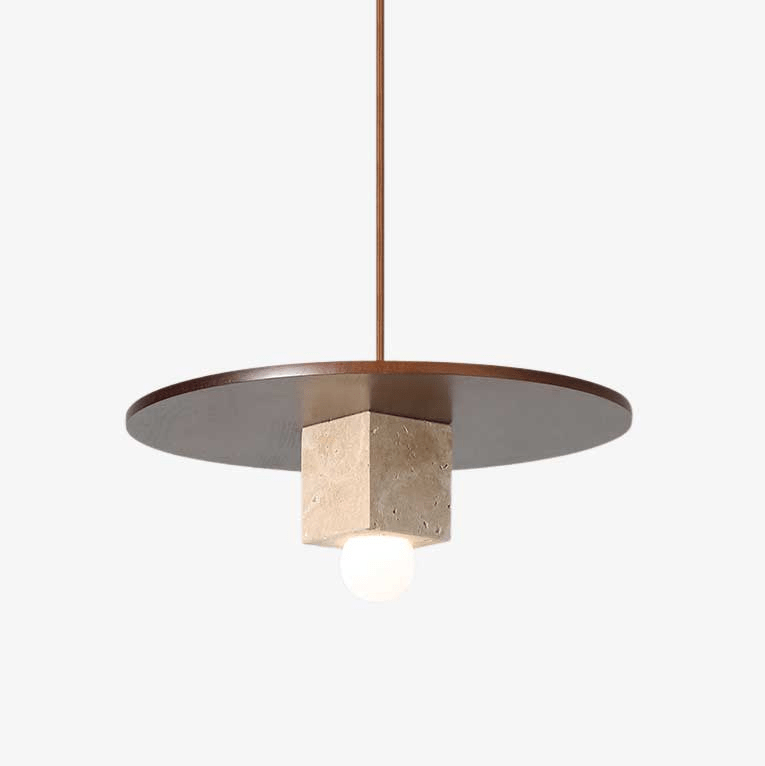 Ucariel Géométrique Travertin Pendentif Lumière - Neutralighting