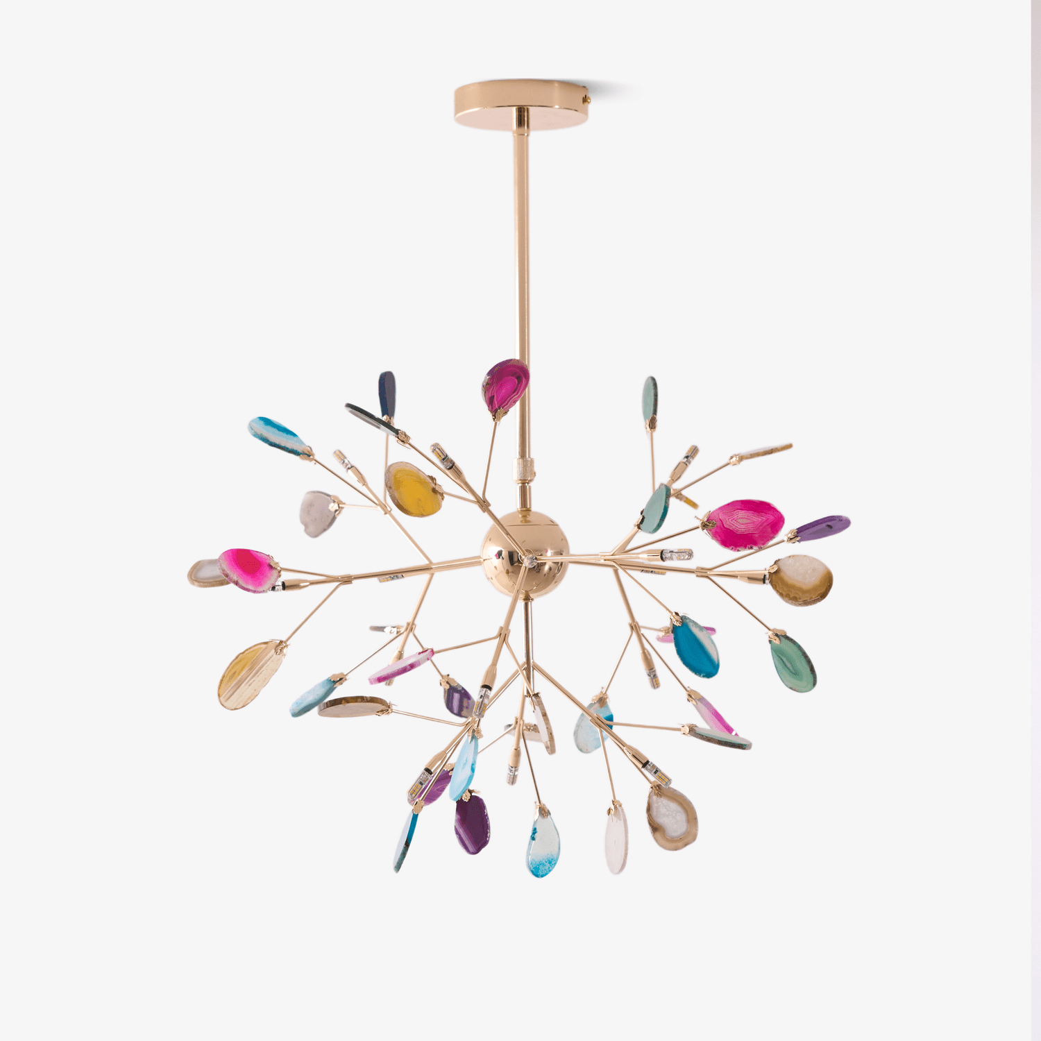 Agate Lustre à Branches Multicolores - Neutralighting