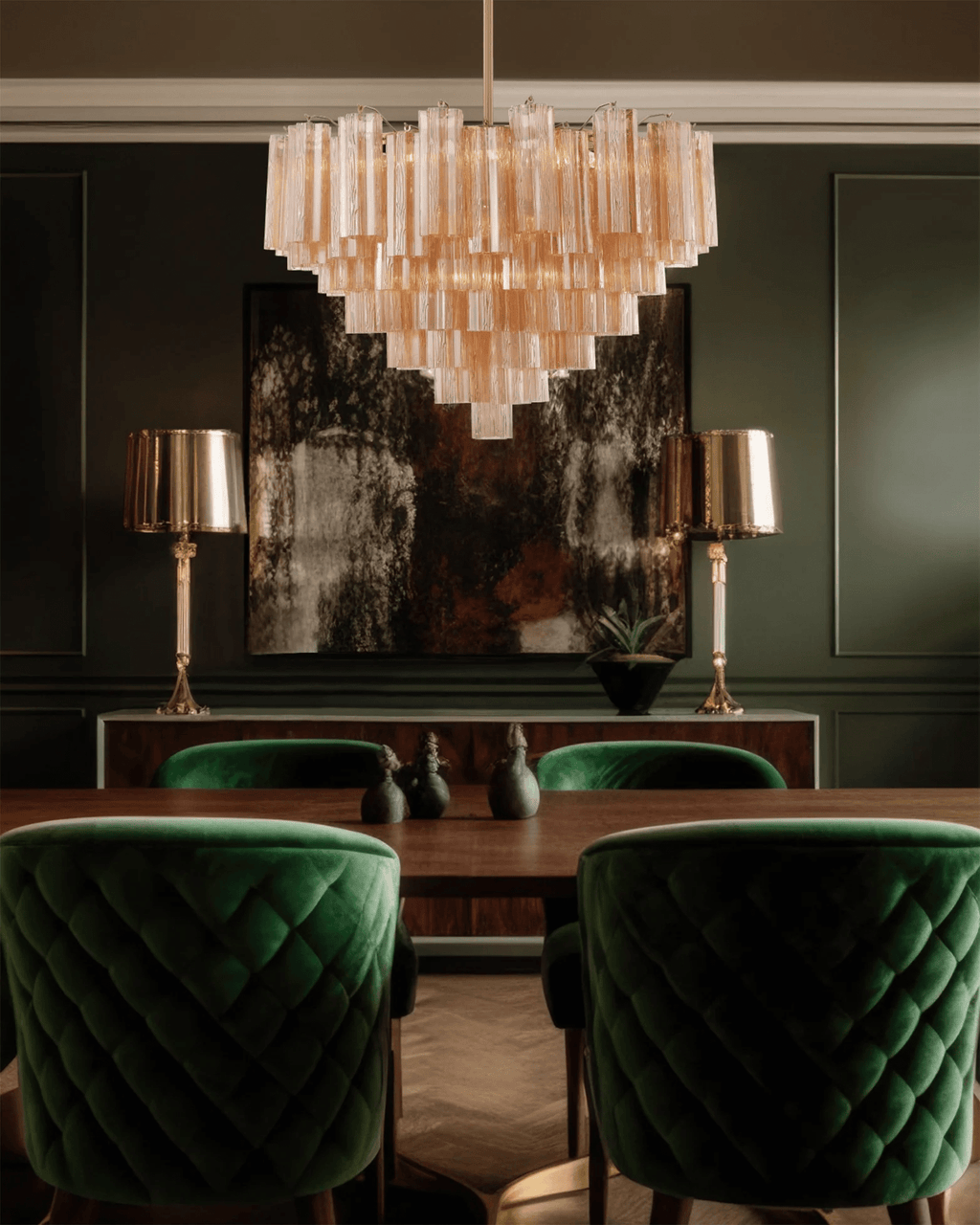 Aurora Chandelier Virella Tube en Verre de Murano Luxe - Neutralighting