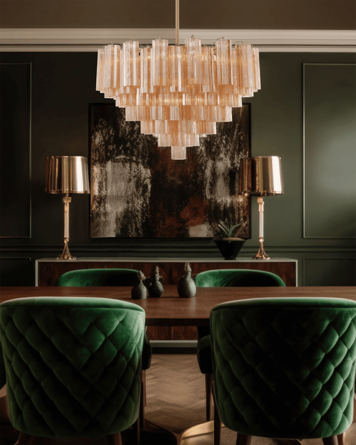 Aurora Chandelier Virella Tube en Verre de Murano Luxe - Neutralighting