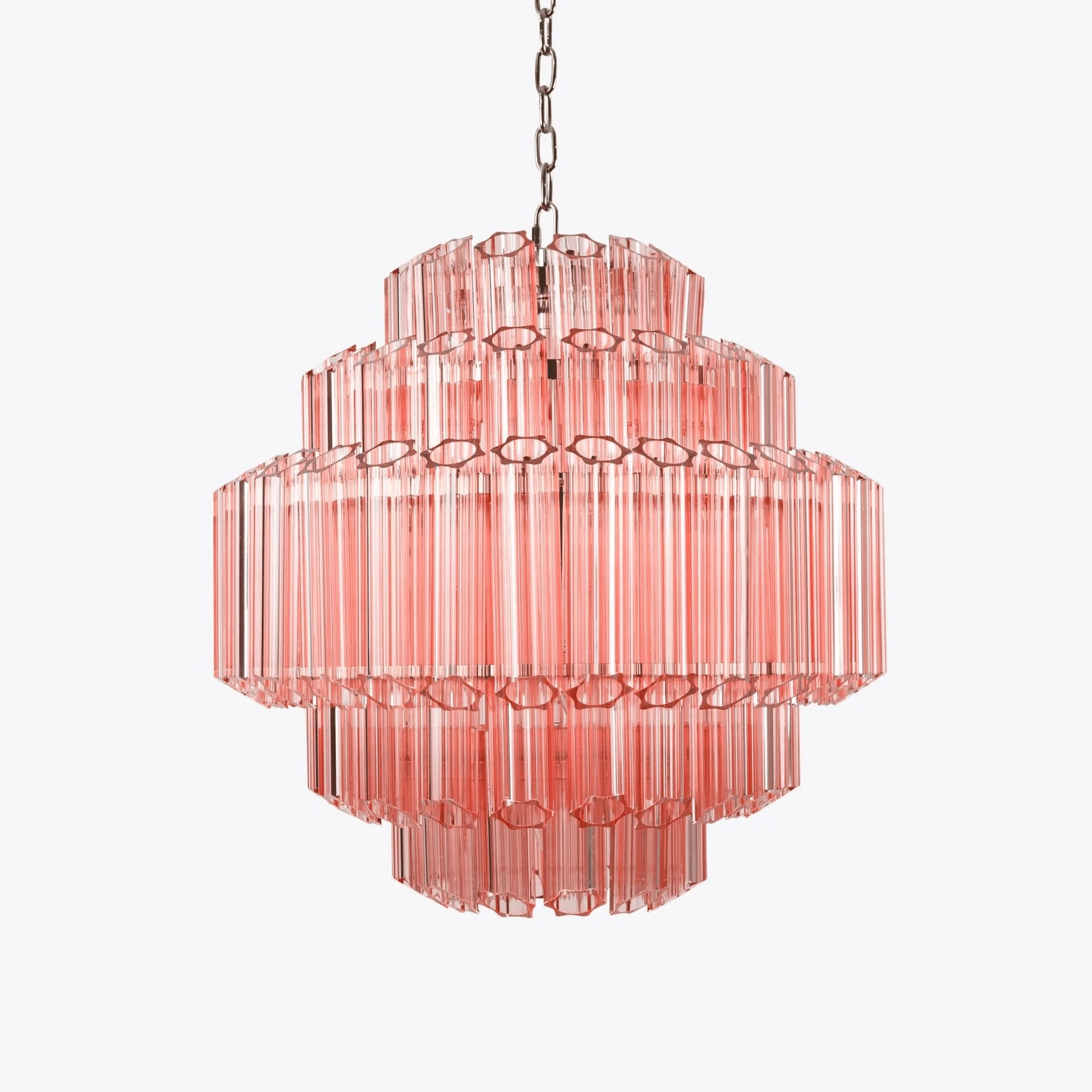 Aurora Lustre Rose Verre Tube Superposé Diamant - Neutralighting