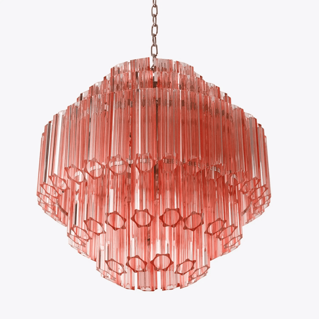 Aurora Lustre Rose Verre Tube Superposé Diamant - Neutralighting