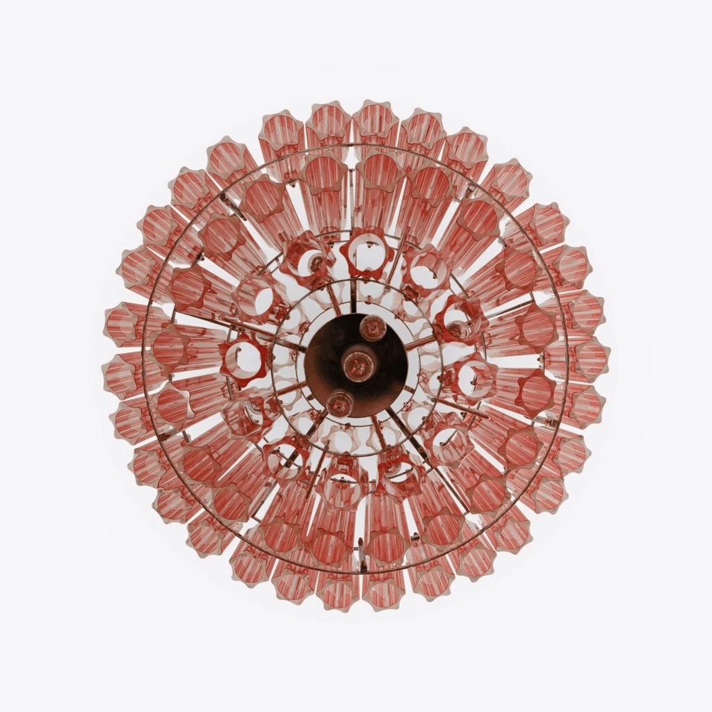 Aurora Lustre Rose Verre Tube Superposé Diamant - Neutralighting