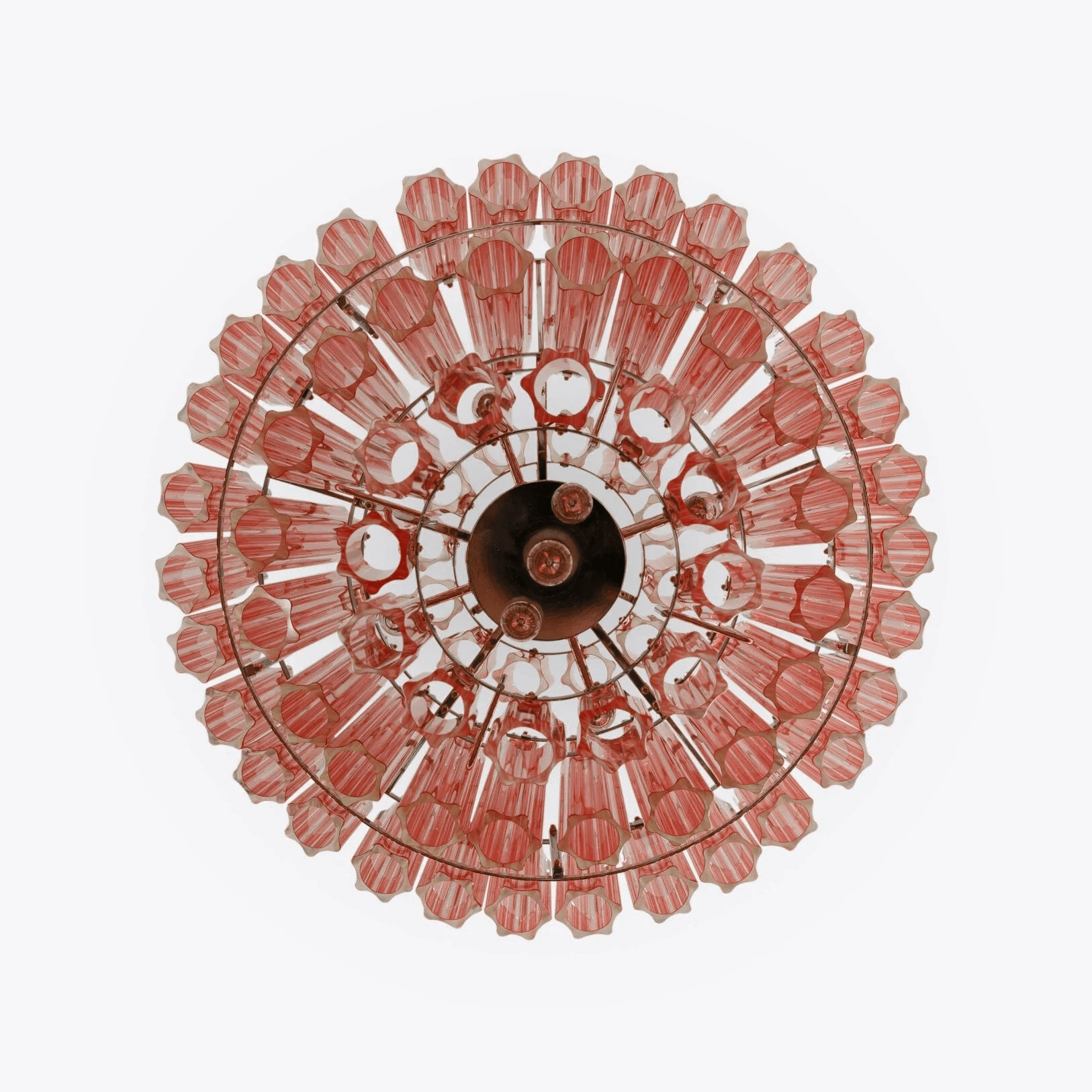 Aurora Lustre Rose Verre Tube Superposé Diamant - Neutralighting