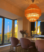 Aurora Lustre Rose Verre Tube Superposé Diamant - Neutralighting