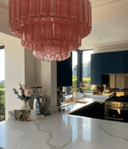 Aurora Lustre Rose Verre Tube Superposé Diamant - Neutralighting