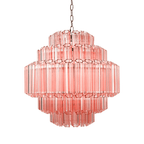 Aurora Lustre Rose Verre Tube Superposé Diamant - Neutralighting