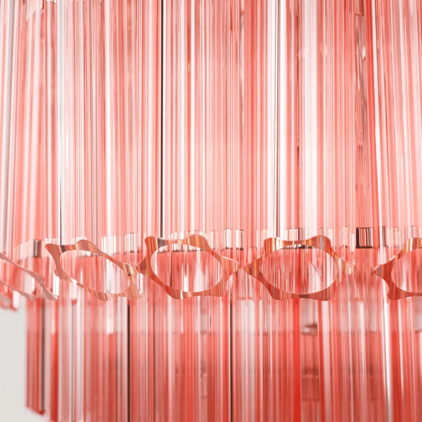 Aurora Lustre Rose Verre Tube Superposé Diamant - Neutralighting