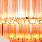 Aurora Lustre Rose Verre Tube Superposé Diamant - Neutralighting